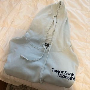 RARE Taylor Swift Midnights Hoodie EUC Light Blue Size Small